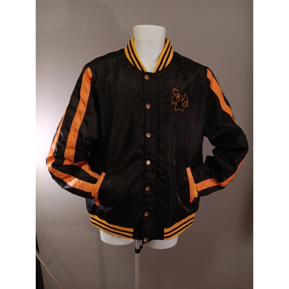 Official Pokemon Center Online Exclusive  Quilted Charizard Bomber Jacket Medium